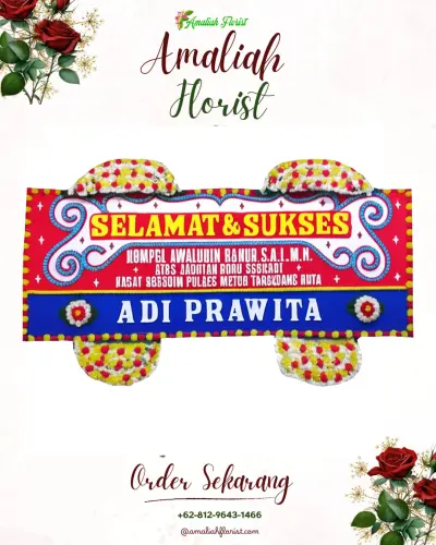Karangan Bunga Ucapan Selamat di Gomong